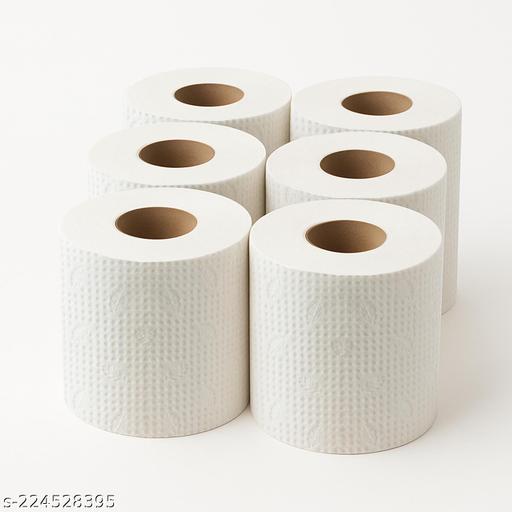 Imvelo 2 Ply Toilet Tissue Rolls - 1080 Pulls (180 Pulls x 6 Rolls) - Soft, Highly Absorbent, Septic Safe, 100% Virgin Pulp, OBA-Free Tissue Paper Roll, Bathroom Toilet Roll Pack of 6 - Family Pack - MC-FASHIONS.COM